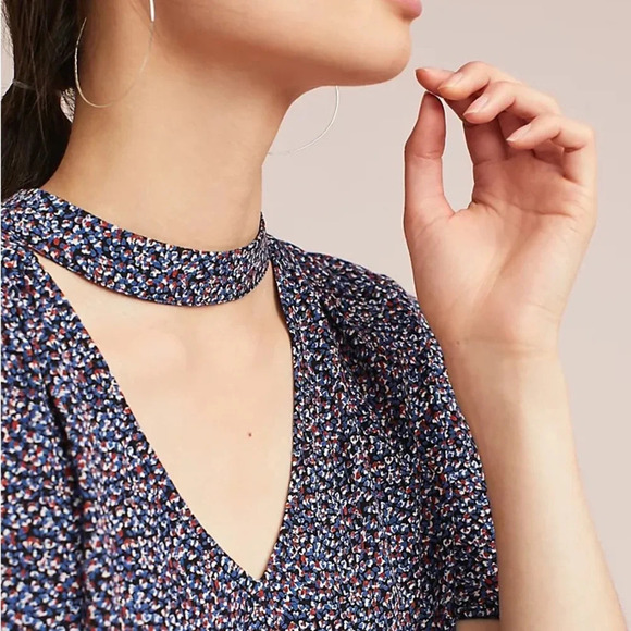 MAEVE by ANTHROPOLOGIE Printed Cutout Blouse - Picture 3 of 10